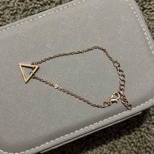 gold triangle bracelet
